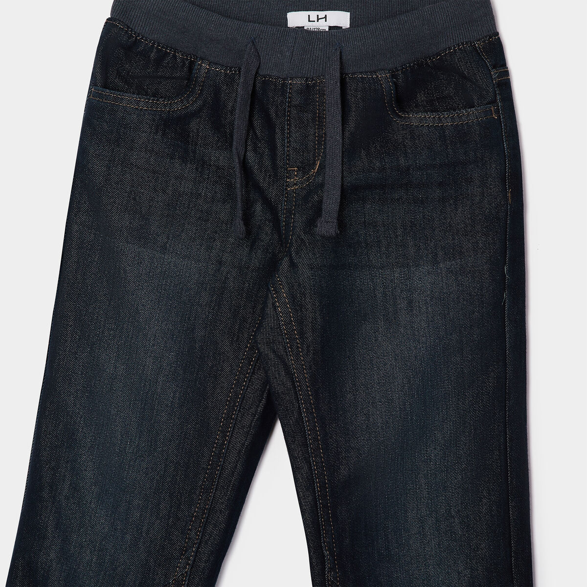 Jeans regular taille ajustable denim brut gar&ccedil;on