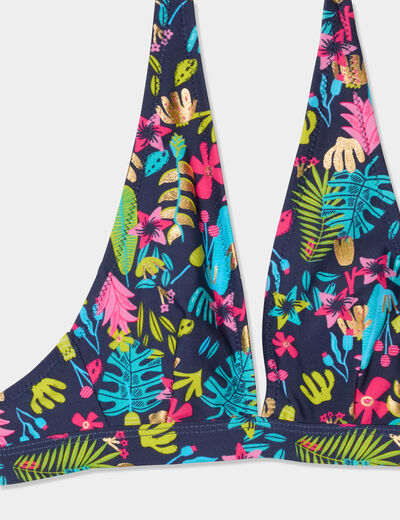 Maillot de bain 2 pièces bleu marine fille