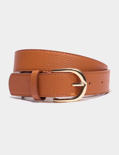 Ceinture marron cognac femme