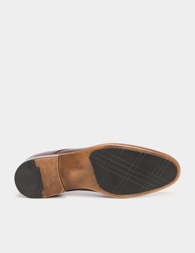 Derbies à lacets en cuir marron homme