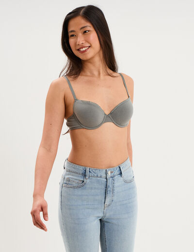 Soutien-gorge embo&icirc;tant padd&eacute; vert clair femme