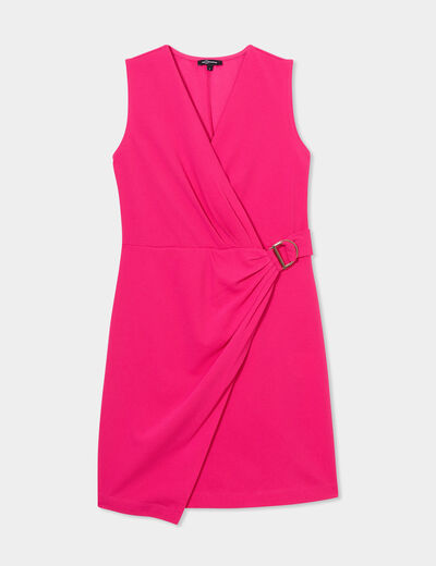 Robe portefeuille boucle Mosquitos rose fushia femme