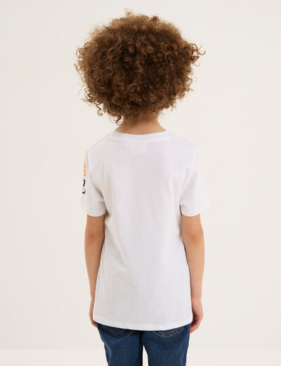 T-shirt manches courtes coton Naruto blanc garçon