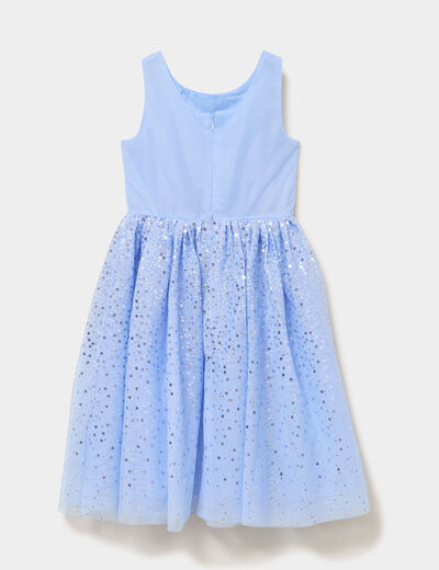Robe c&eacute;r&eacute;monie sans manches &agrave; sequins bleu ciel fille