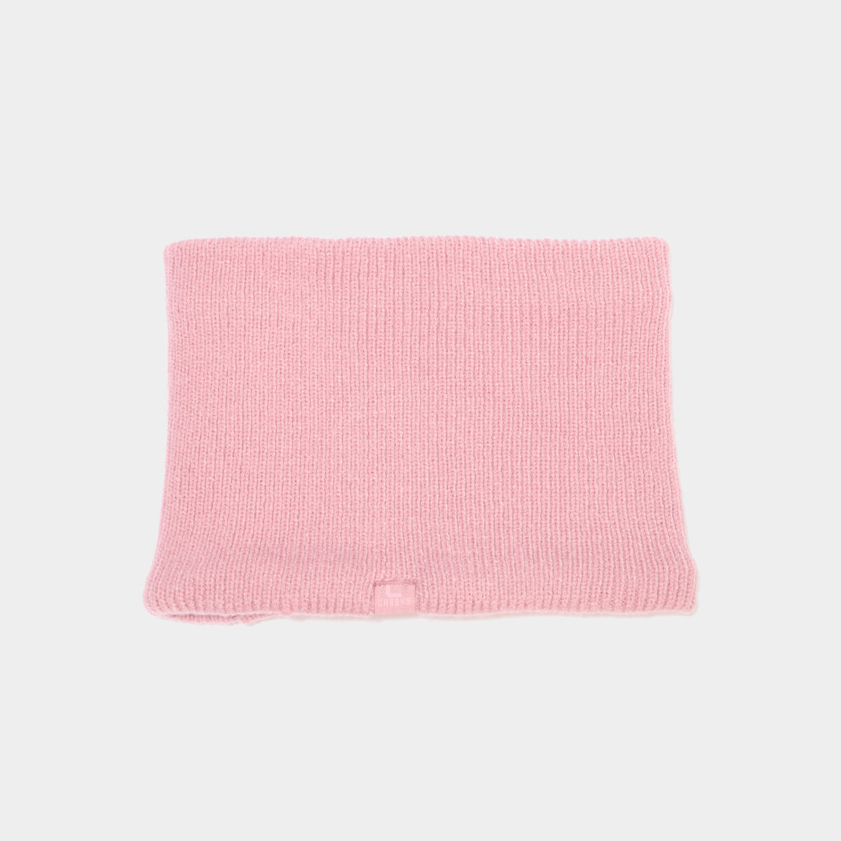 Tour de cou tricot&eacute; fourr&eacute; vieux rose fille