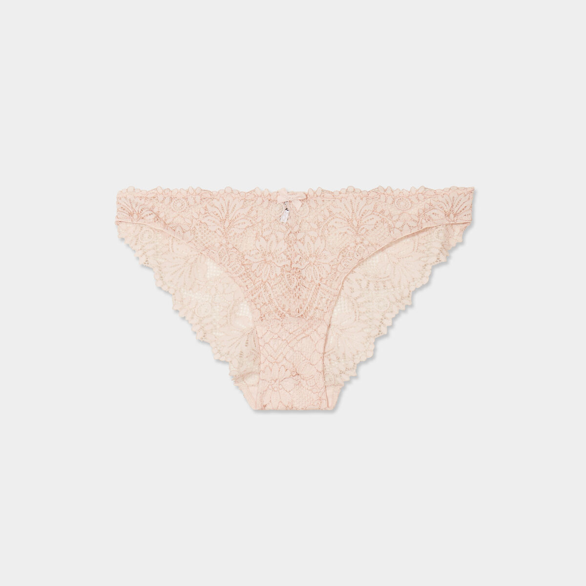 Culotte en dentelle rose clair femme