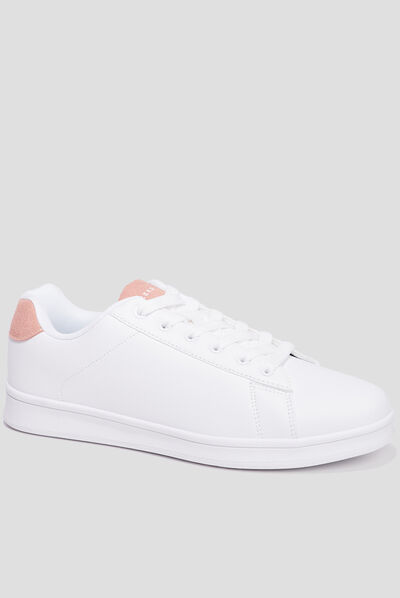 Tennis basses à lacets Creeks rose femme
