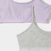 Lot 2 brassières bretelles fines coton mauve fille