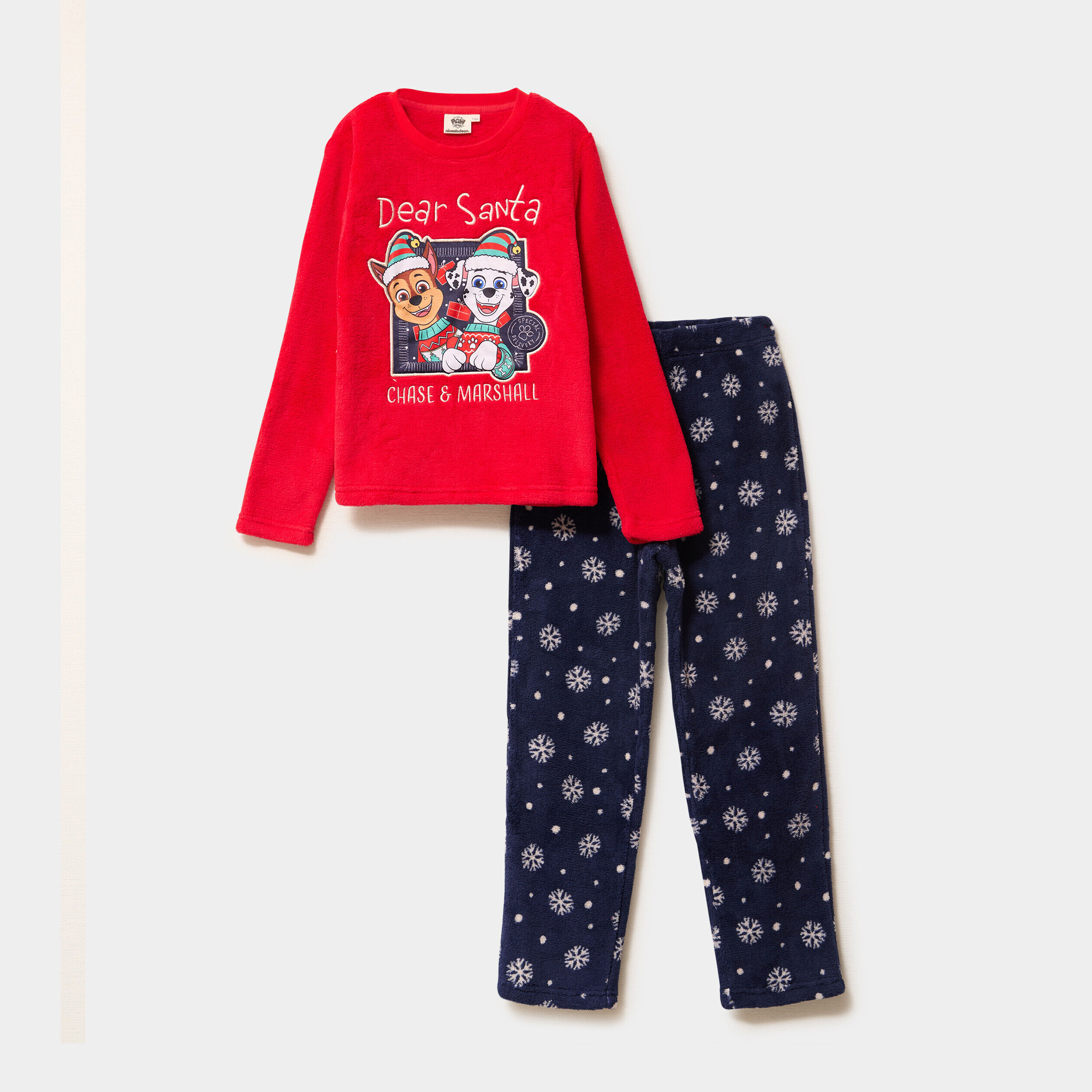 Ensemble pyjama de Noël Pat Patrouille rouge garçon