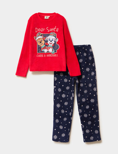 Ensemble pyjama de No&euml;l Pat Patrouille rouge gar&ccedil;on