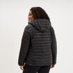 Doudoune d&eacute;perlante l&eacute;g&egrave;re &agrave; capuche noir femme grande taille