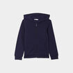 Sweat &agrave; capuche zipp&eacute; bleu marine fille