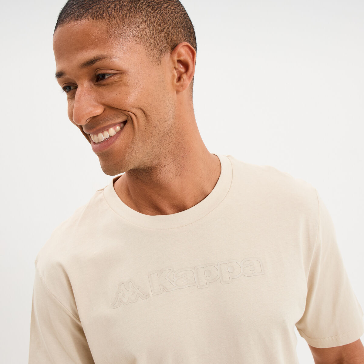 T-shirt manches courtes coton Kappa gris clair homme