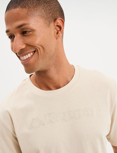 T-shirt manches courtes coton Kappa gris clair homme
