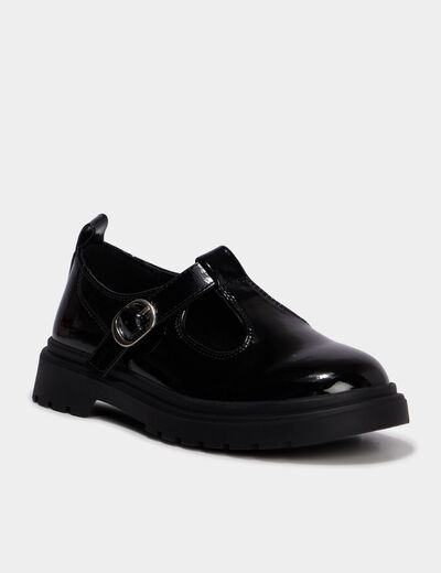 Babies salom&eacute; vernies noir fille