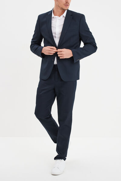 Veste de costume droite bleu marine homme