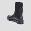 Bottes de pluie façon chaussette noir femme