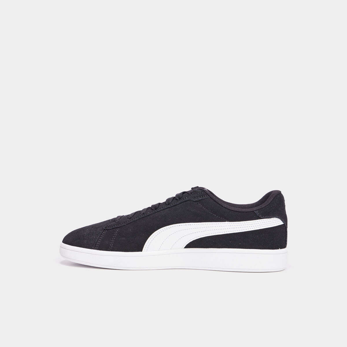 Tennis basses à lacets cuir Puma Smash noir homme