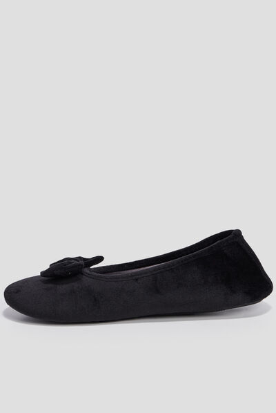 Chaussons ballerines Isotoner noir femme