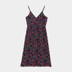 Robe midi plissée cache-coeur Mosquitos noir femme
