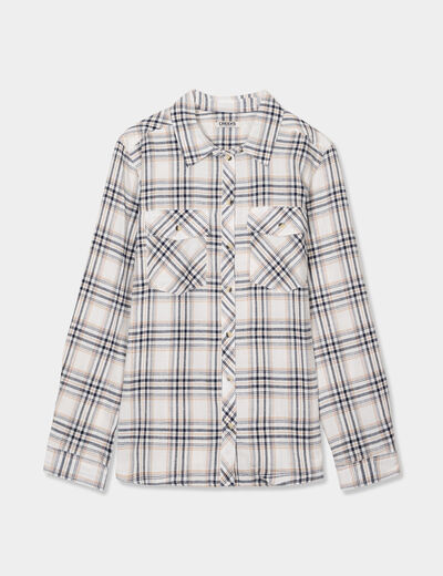 Chemise manches longues coton Creeks blanc femme