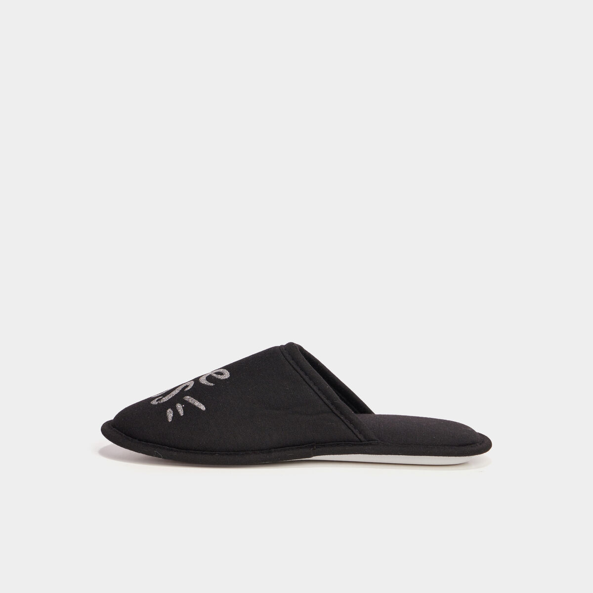 Chaussons mules noir femme
