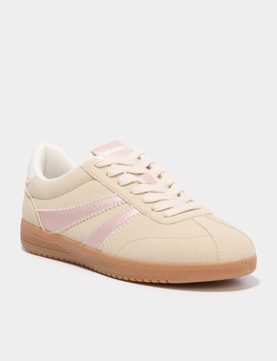 Tennis basses &agrave; lacets sable femme