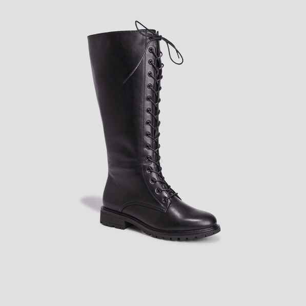 bottes a lacets noir femme Bottes à lacets noir femme