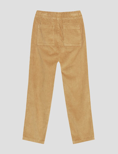 Pantalon droit velours sable garçon