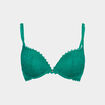 Soutien-gorge push up dentelle vert menthe femme