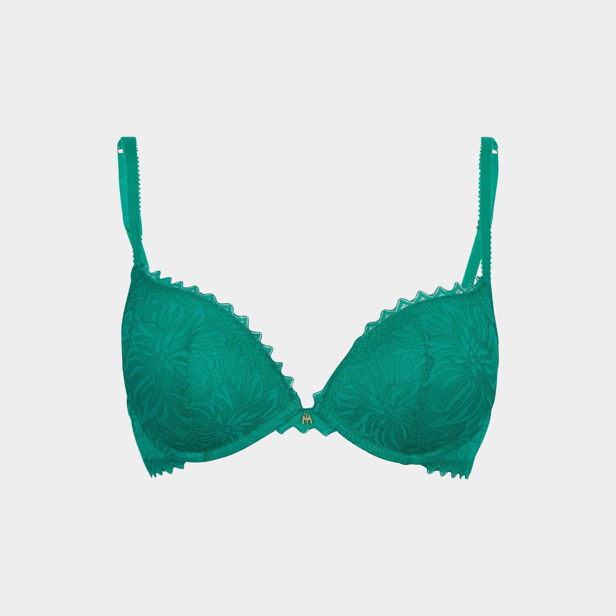 Soutien-gorge push up dentelle vert menthe femme