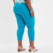 Pantalon corsaire avec ceinture bleu canard femme grande taille