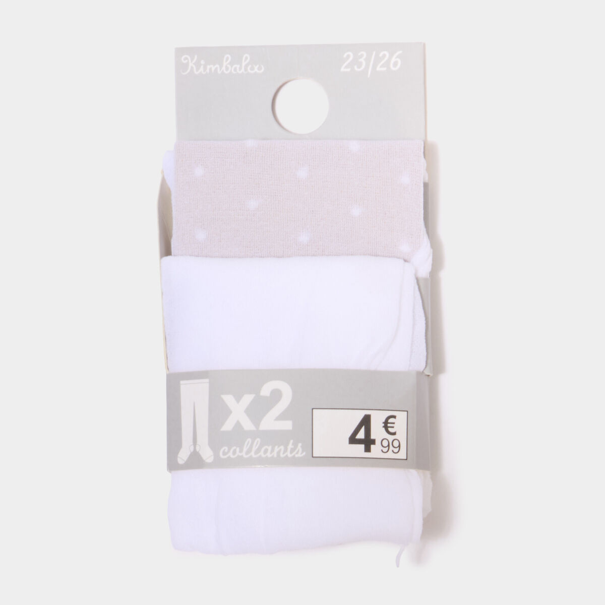 Lot 2 collants opaques blanc b&eacute;b&eacute; fille