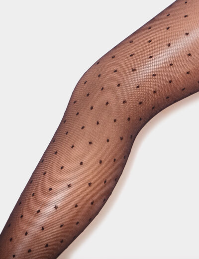 Collants semi-transparents 40D noir femme