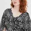 Blouse manches kimono avec lin Liberto noir femme