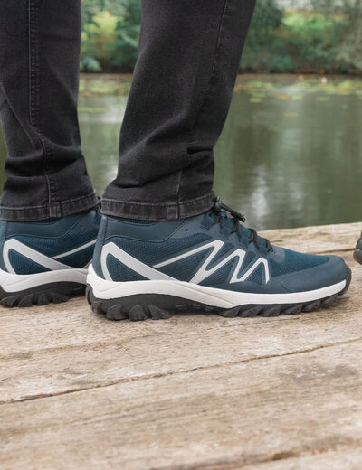 Boots à lacets bleu marine homme