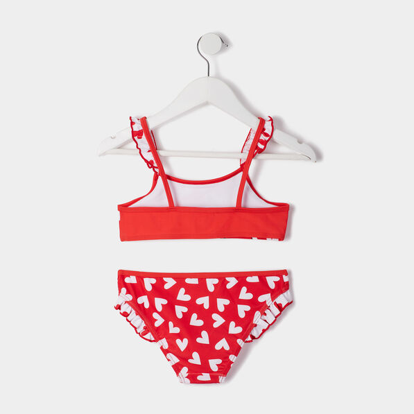 Maillot de bain 2 pièces Minnie rouge fille