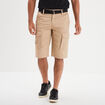 Bermuda cargo côtelé ceinturé Trappeur beige homme