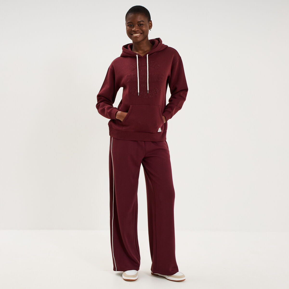 Sweat &agrave; capuche hoodie violet fonc&eacute; femme
