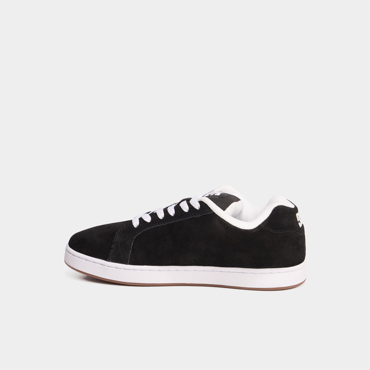 Tennis basses en cuir &agrave; lacets noir homme