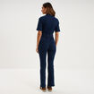 Combinaison pantalon en jean zipp&eacute;e denim brut femme