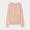 Pull col rond manches longues vieux rose femme
