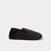 Pantoufles fourr&eacute;es bout rond vert kaki homme