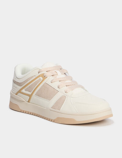 Tennis basses &agrave; lacets sable homme