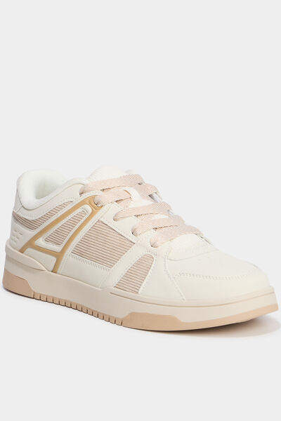 Tennis basses &agrave; lacets sable homme