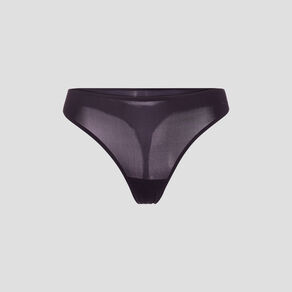 String couture invisible en microfibre noir femme