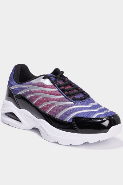 Baskets running semelles bulles violet femme