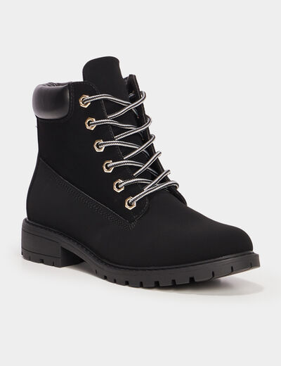 Bottines crantées noir femme