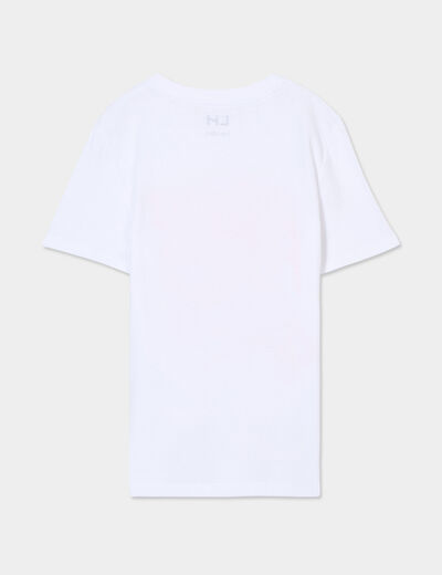 T-shirt manches courtes coton blanc garçon