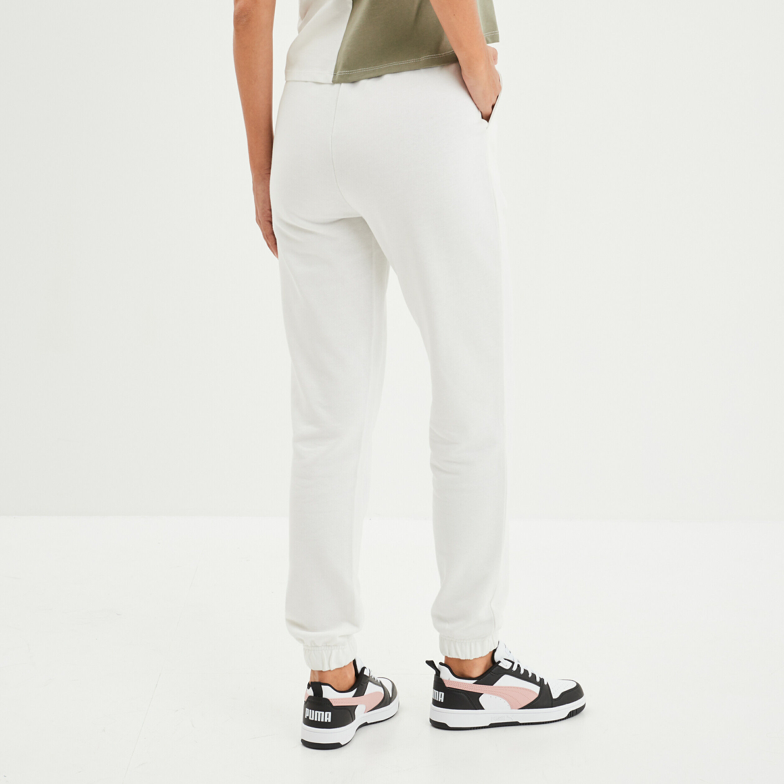 Jogging blanc femme best sale